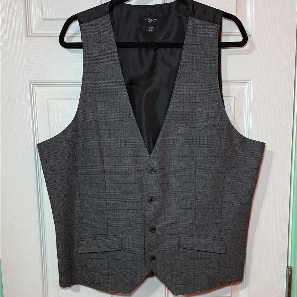 Attention Charcoal Gray Suit Vest
